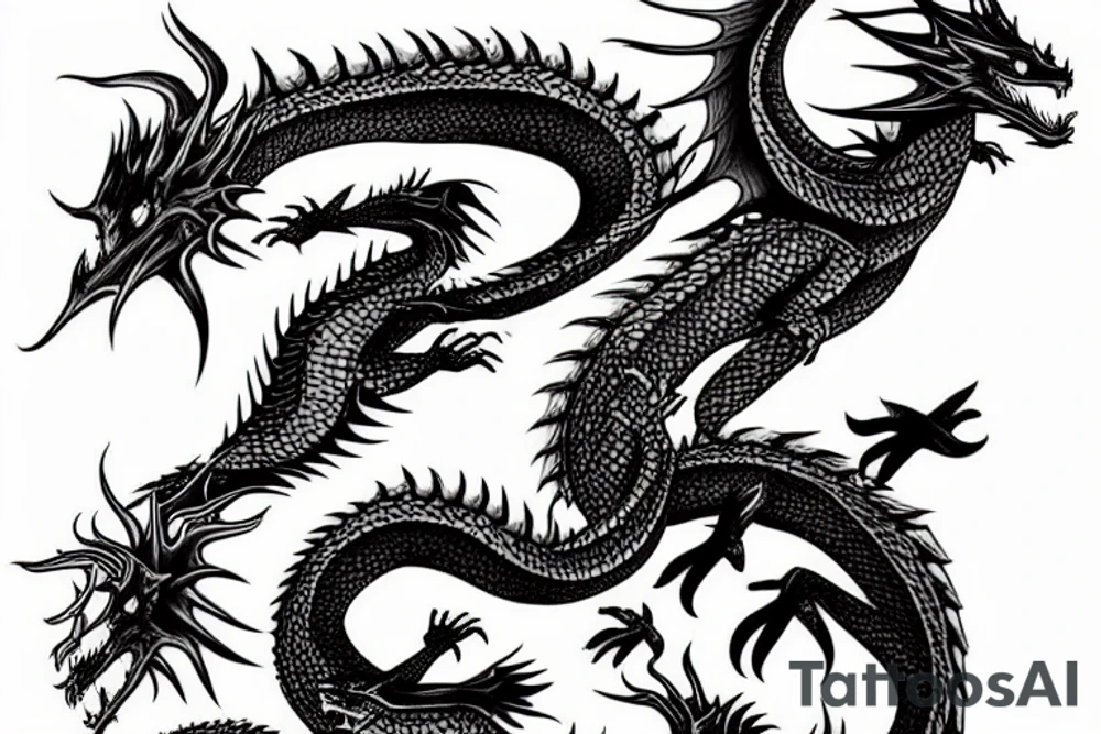 Fire breathing dragon tattoo idea