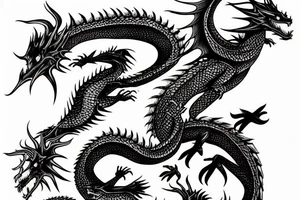 Fire breathing dragon tattoo idea
