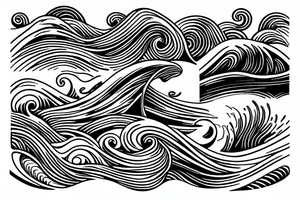 waves, waves on the beach, waves of Brazil, waves of Espírito Santo Brazil, circle, symmetric tattoo idea