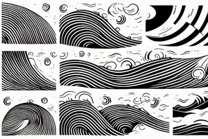 waves, waves on the beach, waves of Brazil, waves of Espírito Santo Brazil, circle, symmetric tattoo idea