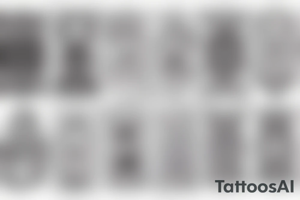 Abstract, mystic, ornamental, pointillism’ feminine, geometric tattoo idea