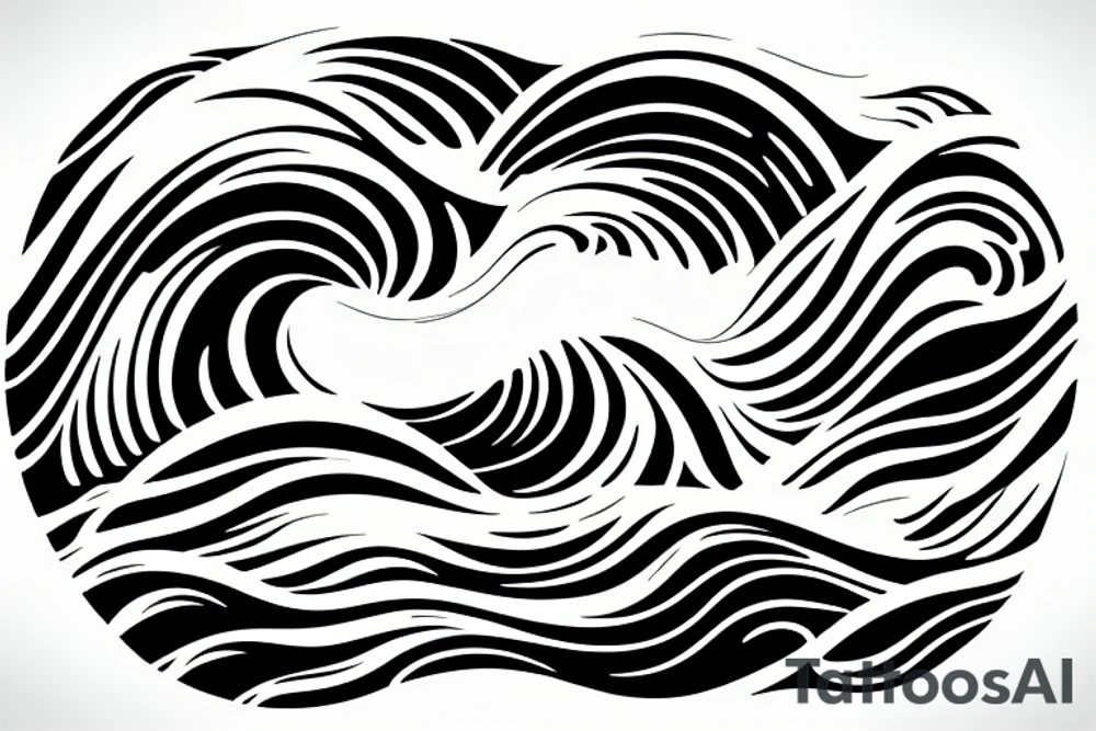 waves, waves on the beach, waves of Brazil, waves of Espírito Santo Brazil, circle, symmetric, beach, shore, tropical tattoo idea