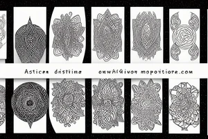 Abstract, mystic, ornamental, pointillism, feminine, geometric tattoo idea