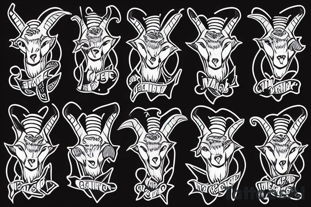 King goat tattoo idea