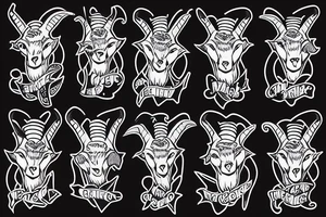 King goat tattoo idea