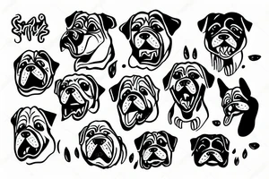 angry dog tattoo idea