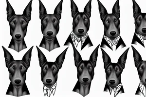 angry doberman tattoo idea