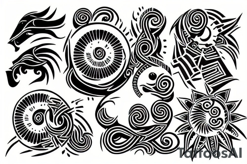rising sun tattoo idea