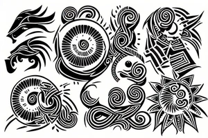 rising sun tattoo idea