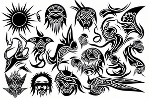 rising sun tattoo idea