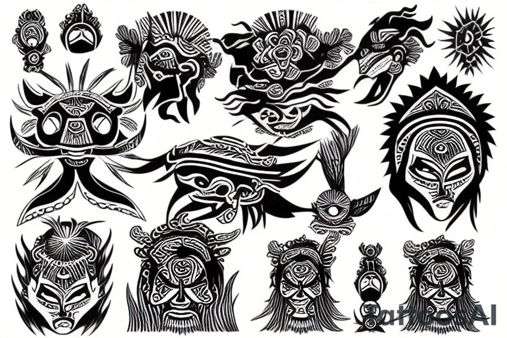 rising sun tattoo idea