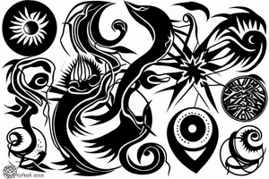rising sun tattoo idea
