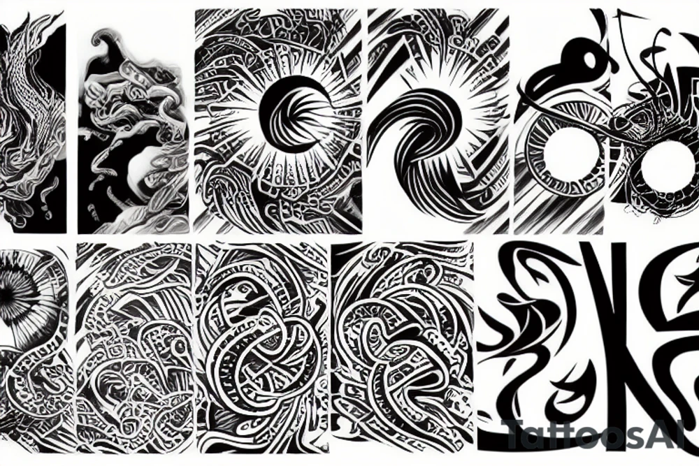 rising sun tattoo idea