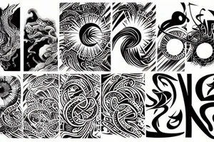 rising sun tattoo idea