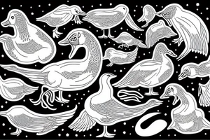 geese in space tattoo idea