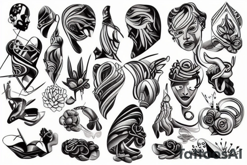 sculptural and small tattoo idea