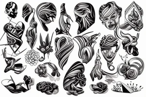 sculptural and small tattoo idea