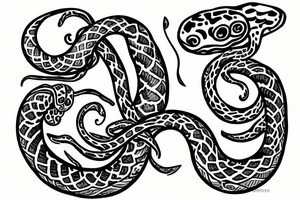 Snake and jasmine flower tattoo idea
