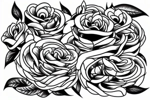 Snake and jasmine flower tattoo idea