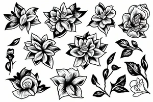 jasmine flower tattoo idea