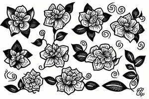 jasmine flower tattoo idea