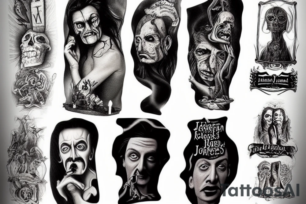 A journey through all of Steven kings scariest books tattoo idea