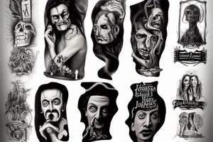 A journey through all of Steven kings scariest books tattoo idea