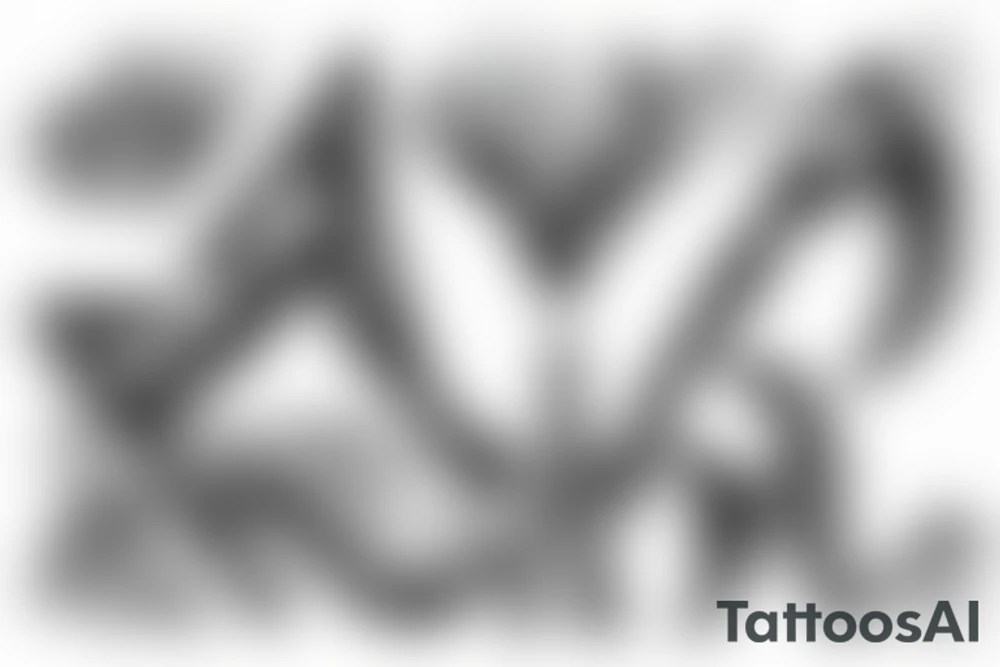 Letter A in serif font tattoo idea