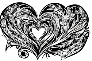 Flaming heart tattoo idea