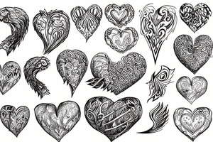 Flaming heart tattoo idea