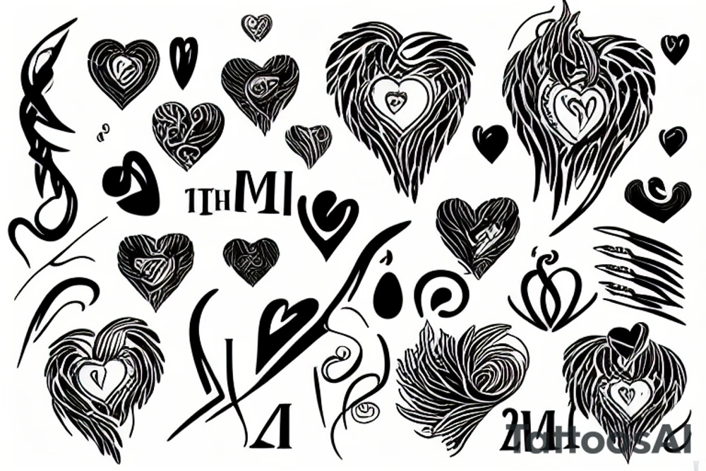 Flaming heart tattoo idea