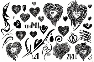 Flaming heart tattoo idea