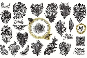 gold plate tattoo idea