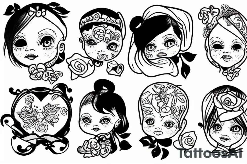 Baby Ava and brother robin tattoo idea