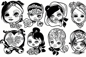 Baby Ava and brother robin tattoo idea