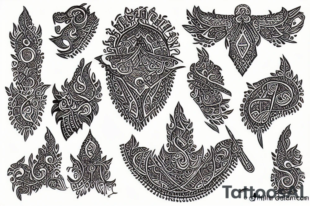 trishool tattoo idea