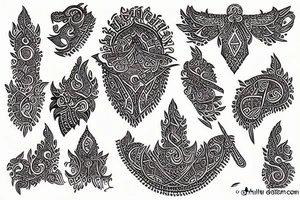 trishool tattoo idea