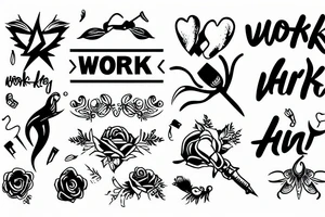 work hard tattoo idea