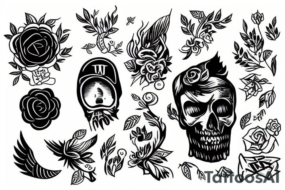 work hard tattoo idea