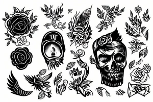 work hard tattoo idea