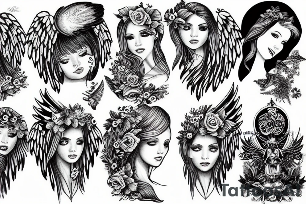 Angel tattoo idea