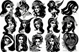 Sexy Satan woman tattoo idea