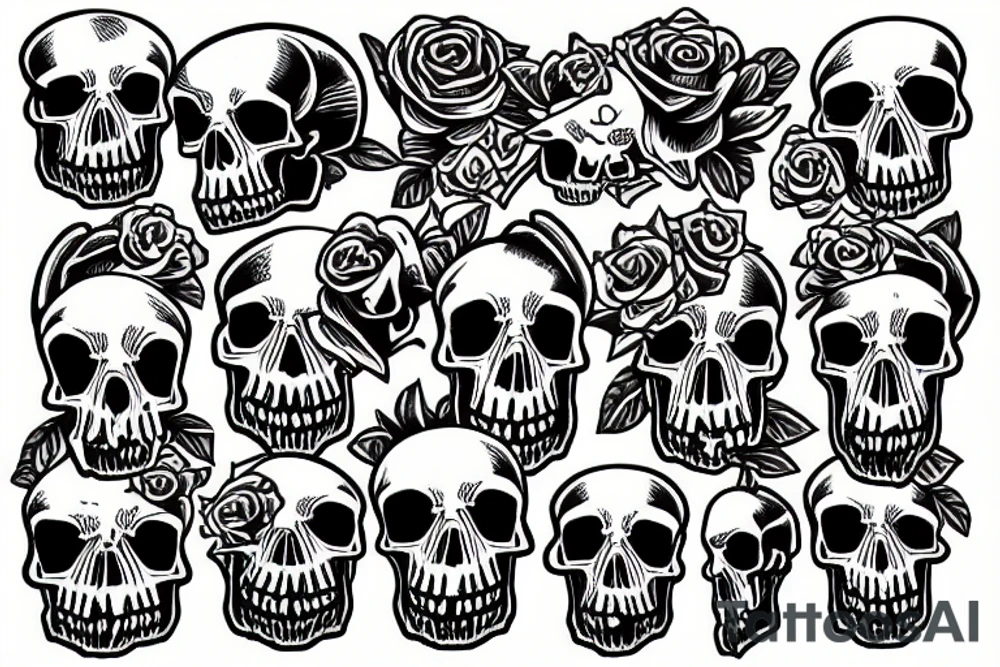 skulls tattoo idea
