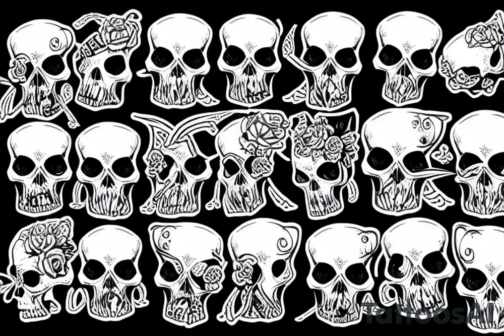 skulls tattoo idea