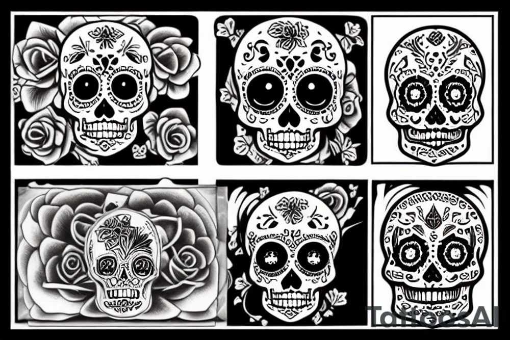 sugar skull tattoo idea