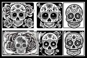 sugar skull tattoo idea