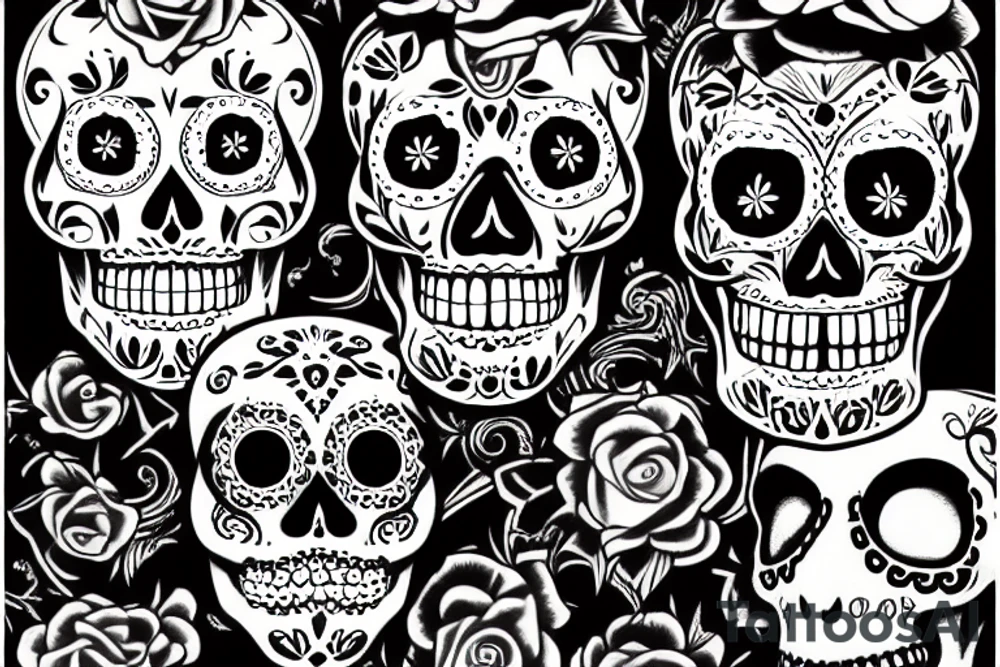 sugar skull tattoo idea