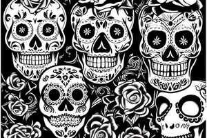 sugar skull tattoo idea