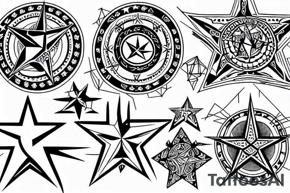 NATO star surrounded by a python tattoo idea