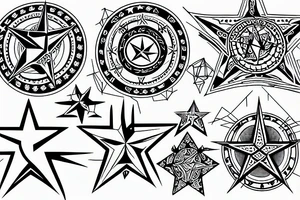 NATO star surrounded by a python tattoo idea